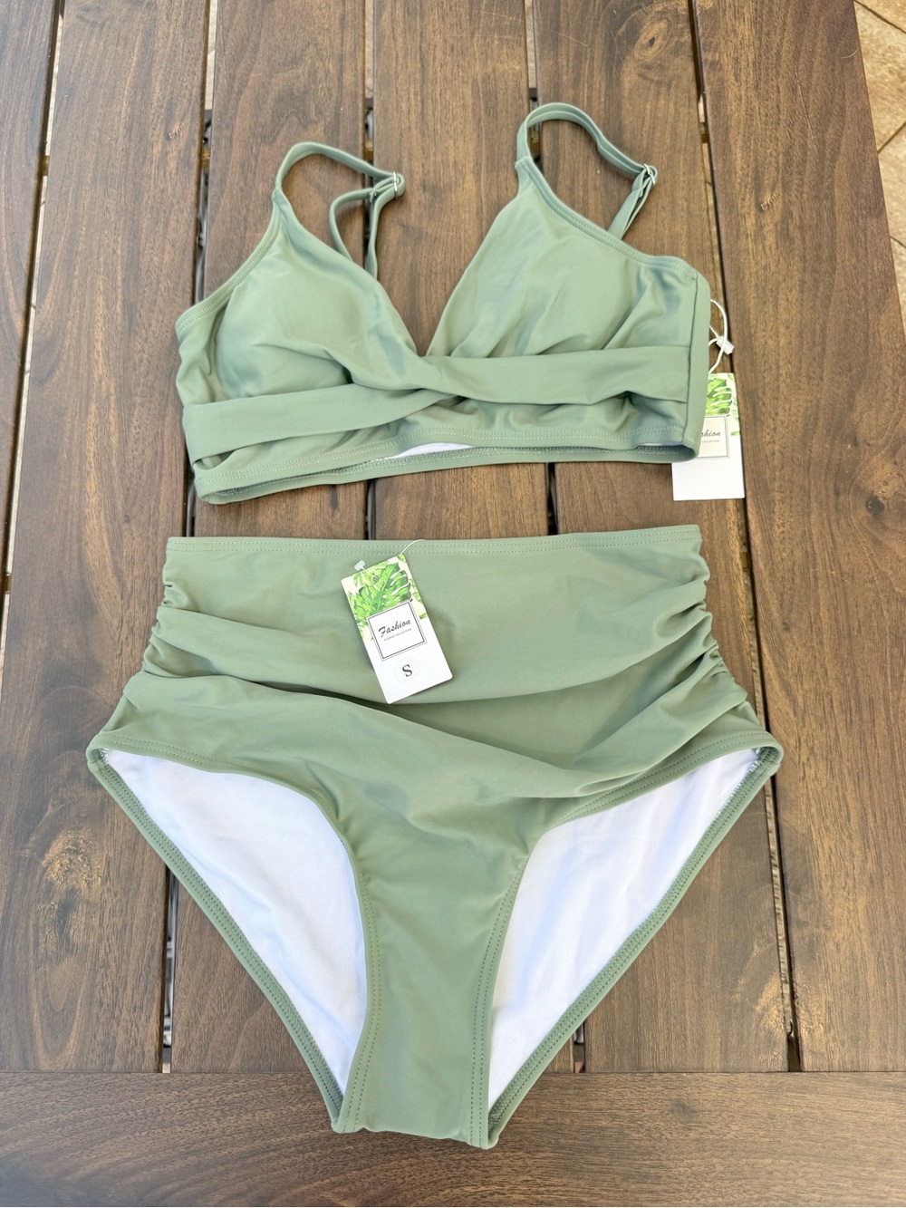Amazon Women's Two-Piece Bikini Set — Sage Green